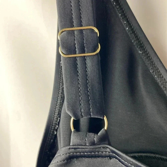 SWIM SUITS FOR ALL WO SIZE 30 ONE PIECE BLACK SWIMSUIT LINED BRA FAUX WRAP FRONT - Picture 6 of 14